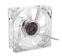 Ventilador de refrigeración de CPU, ventilador de refrigeración transparente de lámpara de color de 8 cm, ventilador de refrigeración transparente de luz colorida USB Ventilador de refrigeración de CP