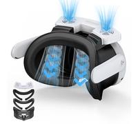 Ventilador de refrigeración de interfaz facial mejorado para Meta Quest 3, algodón de seda de hielo transpirable y almohadilla facial de piel sintética suave, compatible con Oculus Quest 3, ventilador