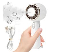 Ventilador de refrigeración de mano, enfriador recargable por USB de 3 velocidades, con mosquetón de mano, ventilador de CA para viajes, verano, camping, playa, vacaciones, trabajo al aire