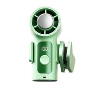Ventilador de refrigeración de mano - Pequeño acondicionador USB, con pantalla LED y clip extraíble, rotación de 360 grados, ventilador de refrigeración portátil | para cochecito de viaje, playa