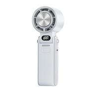Ventilador De Refrigeración De Mano - Ventilador De Viaje Compacto | Ventilador De Escritorio Con Velocidad Sin Paso, Potente Batería De 5000mAh - Ventilador Personal Ajustable Plegable Para Playa
