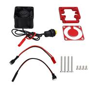 Ventilador de refrigeración de Motor RC, disipador de calor de Motor de alta velocidad de aluminio 4028 para Traxxas 1/8 4WD para camión trineo 95076 4 (Red)