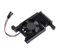Ventilador de refrigeración dedicado todo en uno de aleación de aluminio compatible con Raspberry Pi 4B PWM Ajuste de velocidad mejor refrigeración con cintas térmicas incluidas adaptador de