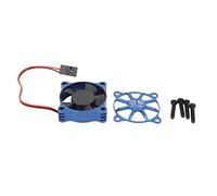 Ventilador de refrigeración del Motor, aleación de aluminio de 35x35mm, refrigeración rápida, ventilador de refrigeración ESC para coche RC con cubierta de ventilador para coche (Azul oscuro)