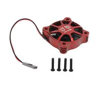 Ventilador de refrigeración del Motor, aleación de aluminio, rápida disipación de calor, ventilador de refrigeración RC con cubierta de malla metálica para accesorios de coche RC (Red)