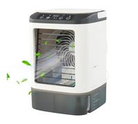 Ventilador de refrigeración LED: mini enfriador de aire de 3 velocidades, circulador de escritorio silencioso, ventilador de clima compacto, ayudante de refrigeración de habitación, mini ventilador de