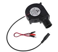 Ventilador de refrigeración para barbacoa 7530 para ventiladores DC12V 1.5A, sin escobillas, entrada de 5.5 x 2.1 mm, 2500R 7530 con conducto de aire y cable de clip