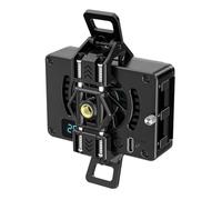 Ventilador de refrigeración para cámara de teléfono inteligente, 30 dB, bajo ruido y triple tecnología con hebilla y clip para teléfono, cable de carga USB C, ventilador de cámara