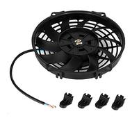 Ventilador de Refrigeración para Coche de 24v Y 9 Pulgadas, Condensador de Aire Acondicionado Curvo Universal, Ventilador de Refrigeración Eléctrico para Coche, Camión, Vehículo de Ingeniería, Furgone