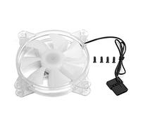 Ventilador de refrigeración para computadora 120 mm 4 pines LED colorido Cojinete hidráulico de alto rendimiento Ventilador silencioso para PC Caja de computadora de escritorio (Roja)