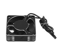 Ventilador de refrigeración para motor RC universal de 35 mm con disipador de calor de aluminio, ventilador de refrigeración ESC de 15000 rpm para coches RC Traxxas, AXIAL, HSP, Re (Plata)