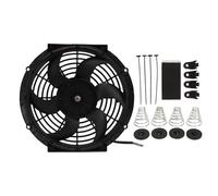 Ventilador de Refrigeración para Radiador de 10 Pulgadas, Diseño Delgado, 12V, Negro, Uso Universal - Alto Rendimiento en Disipación de Calor, Fiable para Vehículos y Motores