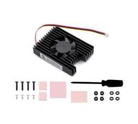 Ventilador de refrigeración para Raspberry Pi Compute Module 5, disipador de calor CM5, ventilador de refrigeración todo en uno con cintas térmicas, 8000 ± 10% RPM, ajuste de velocidad PWM, fuente de