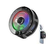 Ventilador de refrigeración para teléfono de 6 x 6,4 x 2,3 cm, clip magnético, enfriador inalámbrico de bajo ruido con control de temperatura de 3 niveles y pantalla digital para smartphones, hombres