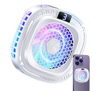 Ventilador de refrigeración para teléfono, disipador magnético de 10 W - Disipador de calor de 3 niveles para teléfono con luz RGB - Live streaming de juegos, visión TV, mujeres y hombres