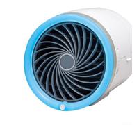 Ventilador de refrigeración personal con 3 ajustes de velocidad, paquetes de hielo reutilizables y rejillas de ventilación multidireccionales, mejorado por iluminación LED para mejorar el flujo de