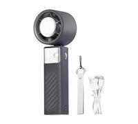 Ventilador de refrigeración portátil, dispositivo sin aspas que funciona con pilas, dispositivo de pantalla digital, escenario de viaje al aire libre para mujeres, hombres, niños, camping, vacaciones