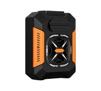 Ventilador de refrigeración portátil montado en la cintura, luz LED integrada, clip de acero al carbono con fuente de alimentación de 5000 mAh para mensajeros deportivos, ventilador portátil para