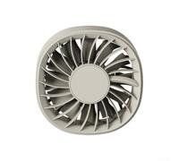 Ventilador de refrigeración portátil para coche con alimentación USB, control ajustable de 3 velocidades, luz brillante para uso nocturno, bajo ruido para un paseo cómodo (gris)