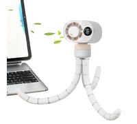 Ventilador de refrigeración portátil, ventilador de turbina con clip, montaje flexible de pulpo, refrigeración por hielo recargable, de flujo de aire con tecnología semiconductora para