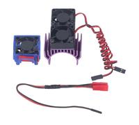 Ventilador de Refrigeración RC de Alta Velocidad con Disipador para Traxxas Slash 4x4 VXL 110, Compatible con Rustler, Stampede y Hoss 4x4 VXL - Alimentación DC 5V, IP44 (Púrpura)