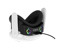 Ventilador de refrigeración RGB para auriculares de realidad virtual, almohadilla acolchada suave y transpirable con interfaz de espuma y almohadilla de nariz a prueba de luz