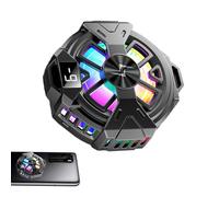 Ventilador de refrigeración semiconductor - 7,3 x 6,8 cm ABS negro, medidor de temperatura digital, clip de hielo rápido | Rendimiento sin retraso de torneo FPS, multijugador, Battle Royale, ver