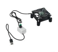 Ventilador de refrigeración USB de 80 mm CC 5 V para enrutador y enfriador de PC con bobina de cobre, funcionamiento silencioso, disipación de calor de bajo ruido para uso en TV Box (4#)