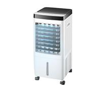 Ventilador de refrigeración, Ventiladores de Aire Acondicionado portátiles, Ventilador de refrigeración por Agua con Rueda Universal, Temporizador de 7 Horas, 3 velocidades de Viento, depósi