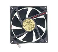 Ventilador de refrigeración YATE Loon D90BH-12 DC12V 0.27A Tamaño: 90 x 90 x 25 mm 3600RPM 55.68CFM Ventilador de refrigeración de estación de trabajo de 2 cables.