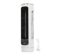 Ventilador de refrigerador de escritorio sin buques Ventilador de mesa recargable tranquilo con 3 velocidades ajustables para la oficina en casa ABS al aire libre de metal 10.5 (Blanco)