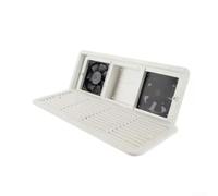 Ventilador de refrigerador RV con 3 ventiladores silenciosos, escape de ventilación lateral ABS con red protectora, doble salida de entrada de aire para autocaravana, cámper, yate, barco, color blanco