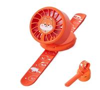 Ventilador de reloj para niños, recargable por USB, 3 velocidades de viento, bajo ruido, manos libres