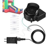 Ventilador De Repuesto Para Decoraciones Inflables - Soplador De Aire Para Inflables Halloween 12V | Con Cadena De Luces LED - Jardín Terraza Patio Césped Porche Deck