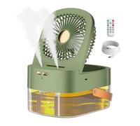 Ventilador De Señor, Fluido La Palanca Agua Mini-Spray Refrescante, Niebla Mesa Portátil Con Luz Atmosférica Para El Hogar, Viajes, Oficinas