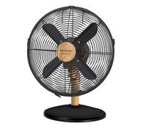 Cecotec Ventilador de Sobremesa EnergySilence 600 WoodDesk. 40 W, Acabado en Color Madera, Diámetro 12" con 4 Aspas, 3 Velocidades, Oscilación, Altura ajustable, Máxima seguridad