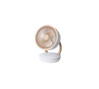 Abrila Ruiseñor Blanco-Madera 45W - Ventilador De Sobremesa 3 Aspas