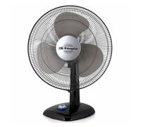 Orbegozo TF 0134 - Ventilador de sobremesa, oscilante, 3 velocidades de ventilación, diámetro hélice 30 cm, asa transportable, 40 W, piloto luminoso LED, negro