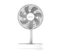 Taurus Ventilador portátil plegable Air Lite Fold&Go con motor BLDC ultrasilencioso, batería de litio de hasta 12 h, 4 velocidades, temporizador 8 h, altura ajustable, carga USB-C