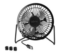 Ventilador de sobremesa usb oryx negro 10cm 2,5w, inclinable, base ant