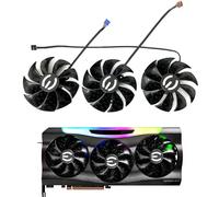 Ventilador de tarjeta gráfica de 87 mm PLD09220S12H RTX3080 RTX3070 de repuesto para ventilador EVGA GeForce RTX 3070 3080 TI 3090 FTW3 (negro 3 ventiladores)