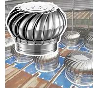Ventilador de techo 304 de 100 mm, silencioso, sin energía, para salidas de chimenea, fácil de instalar, giratorio sin electricidad, ventilador impermeable