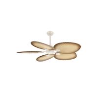 Cecotec Ventilador de Techo EnergySilence Aero 5200 Palm, Motor DC 36W, Diámetro 132 cm, Mando, Temporizador, 6 Velocidades, Verano e invierno, Rotación aspas, Altura ajustable 15-25 cm, Silencioso
