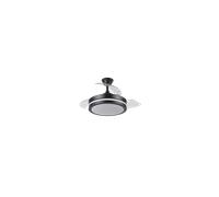 Fabrilamp ventilador esparta s negro, aspas desplegables con led inte