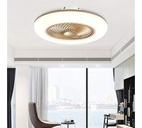 Ventilador de techo ajustable con iluminación LED, velocidad del viento regulable, control remoto, 80 W, ultra silencioso, moderno, para dormitorio, sala de estar, con temporizador, lámpara de araña
