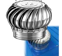 Ventilador de techo automático de bajo ruido de acero inoxidable 304 de 100 mm, sistema de ventilación de viento montado en rodamientos para el techo, ventilador de ventilación de ático