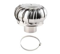 Ventilador de techo automático silencioso de acero inoxidable para montaje en tuberías, ventilador de techo, turbinas eólicas, ventilador, ventilador de ático para el hogar, almacén, garaje, 110 mm