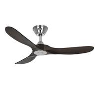 CasaFan Ventilador de techo ECO GENUINO, cromado/nogal, Ø 122 cm, silencioso