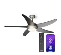 Ventilador de techo Bolero 2 en 1 132 cm Luz 55 W Mando a distancia Control por aplicación 2 sentidos de giro