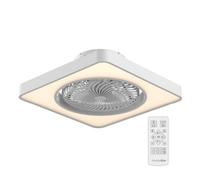 UNIVERSALBLUE Ventilador de Techo Sin Aspas Luz LED | Aspas Invisibles Motor DC Silencioso | Techos Bajos | Mando a Distancia y 6 Velocidades